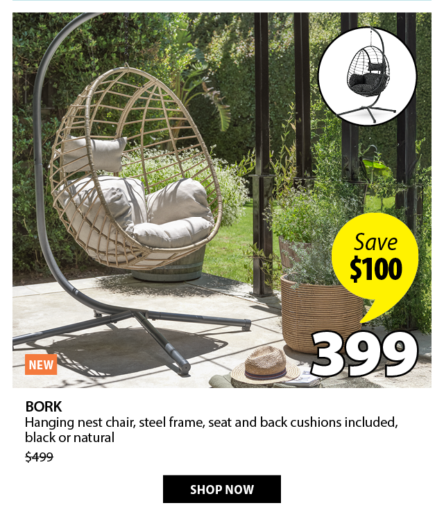 BORK Hanging nest chair | Save $100
