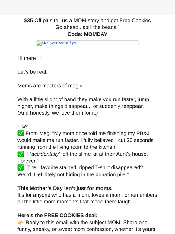 🔥Get $35 Off + Free Cookies for Mother’s Day