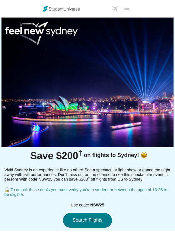 Next Stop: $200 off to Vivid Sydney 🎆