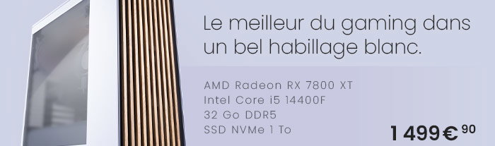 Nouveauté : le PC gamer Skiron équipé d'une Radeon RX 7800XT et d'un processeur Intel Core i5 14400F