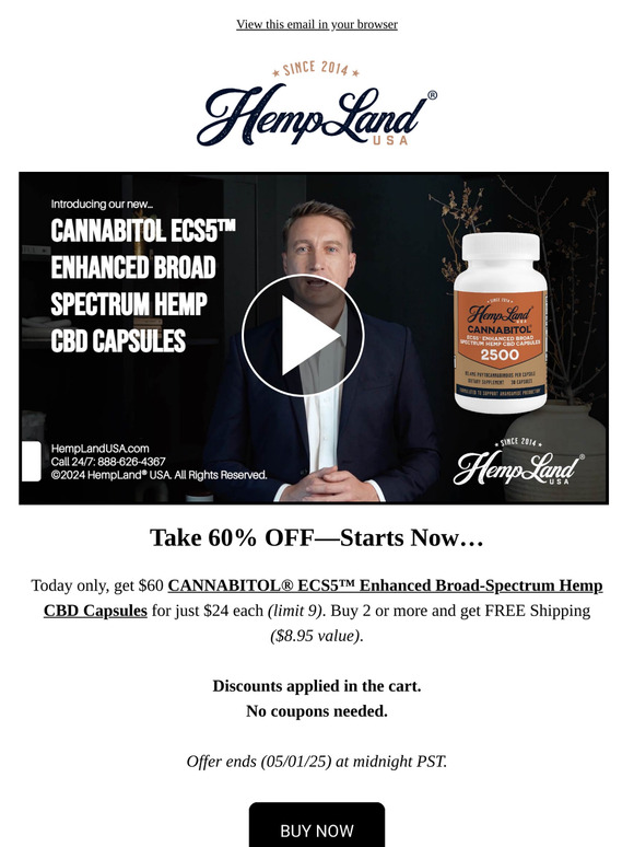 Save 60% Today!—Starts Now