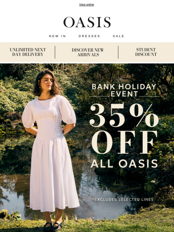 The Oasis Bank Holiday Event ☀️