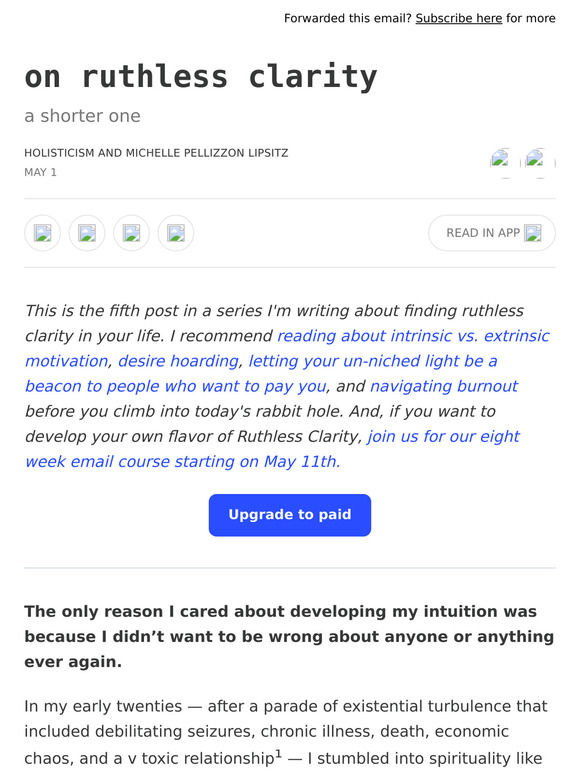 on ruthless clarity