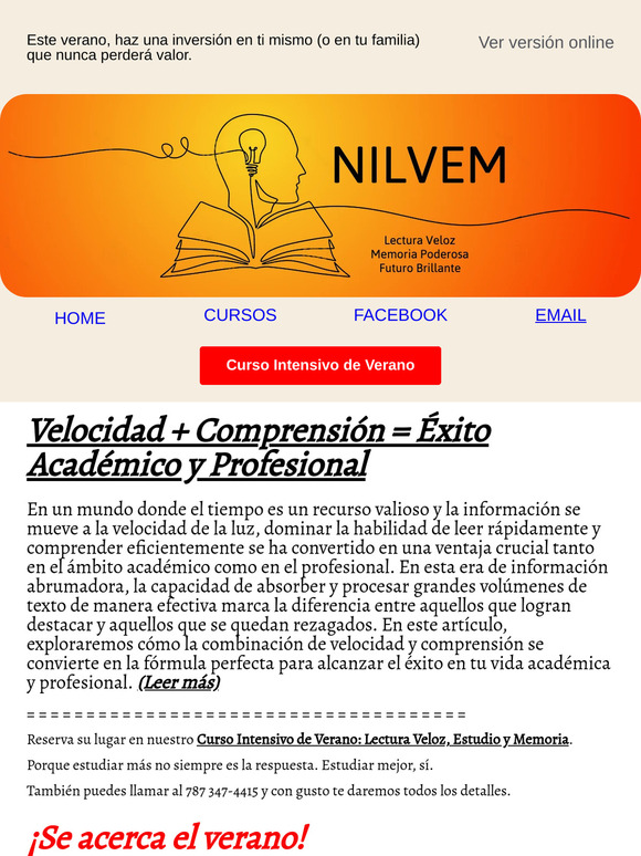 Velocidad + Comprensión = Éxito Académico y Profesional