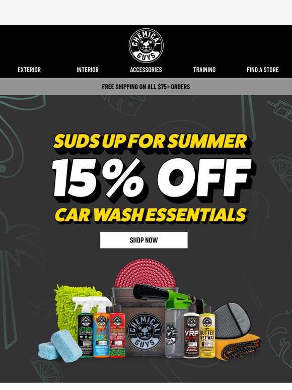 Wash. Shine. Save. 15% Off Car Wash Must-Haves!