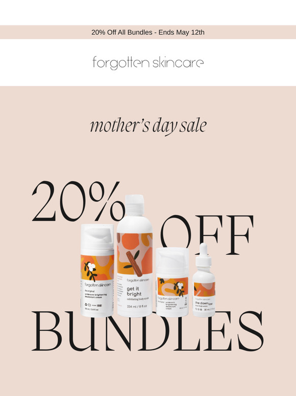 20% off bundles for Mother's Day! 💐