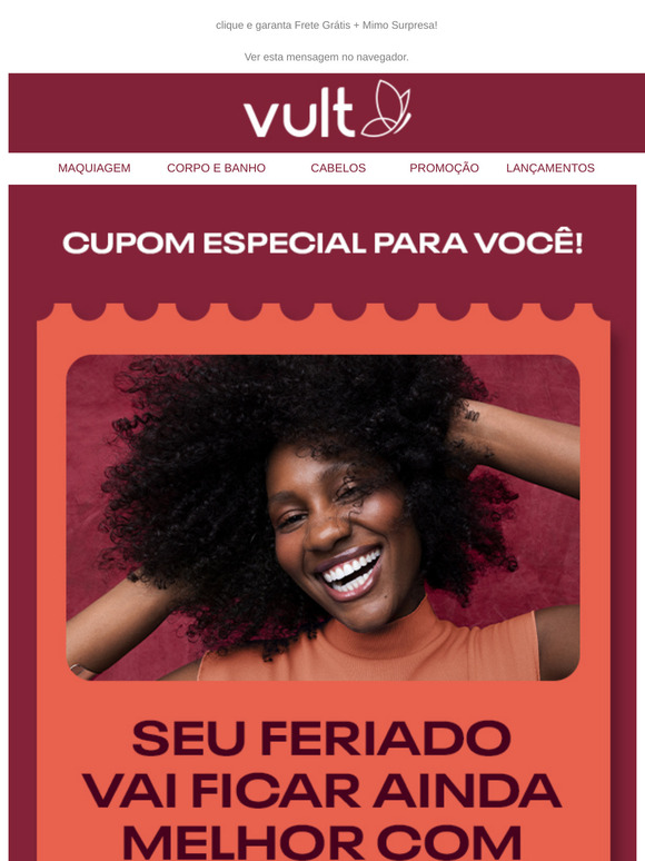 feriado Vult tem cupom especial! 🎟️