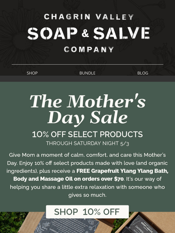 The Mother's Day Sale: 10% Off Select Products