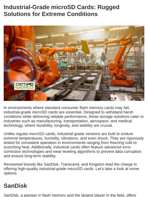 Industrial-Grade microSD Cards: Rugged Solutions for Extreme Conditions