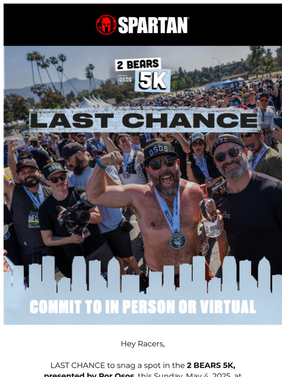 LAST CHANCE for the 2 Bears 5K – May 4, 2025!