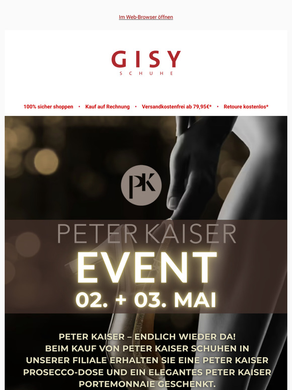 👠 Peter Kaiser Event am 02. + 03.05.25 ...