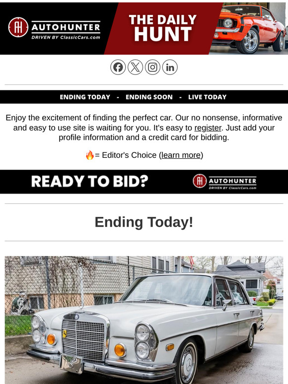 Daily Hunt: Don't miss this 2011 Mercedes-Benz ending today!