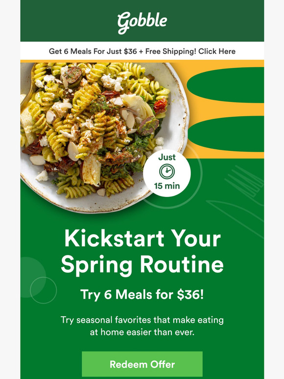 🤑 Try 6 Meals For Just $36