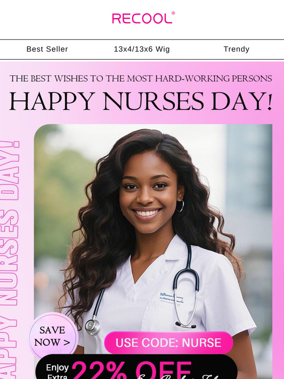 💐Nurses Day Special Offer-Extra 22% Off Wig Deals