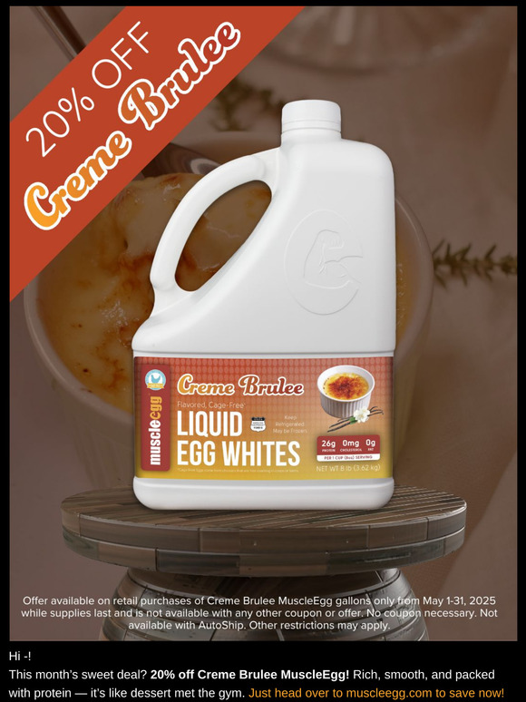 🔥 Creme Brulee is 20% Off right now!