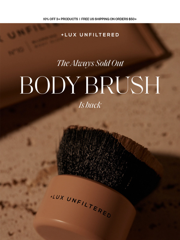The sold-out body brush is back!