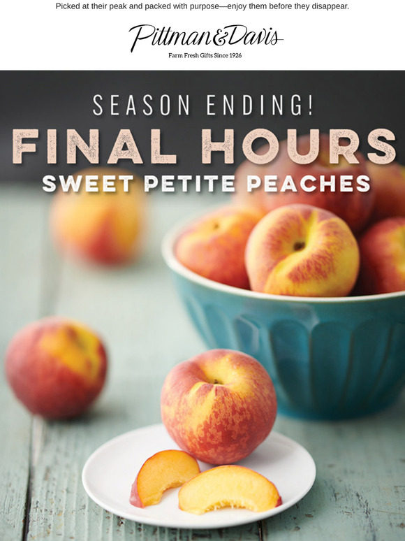 Final Hours for Sweet Petite Peaches 🍑 Season Ending!