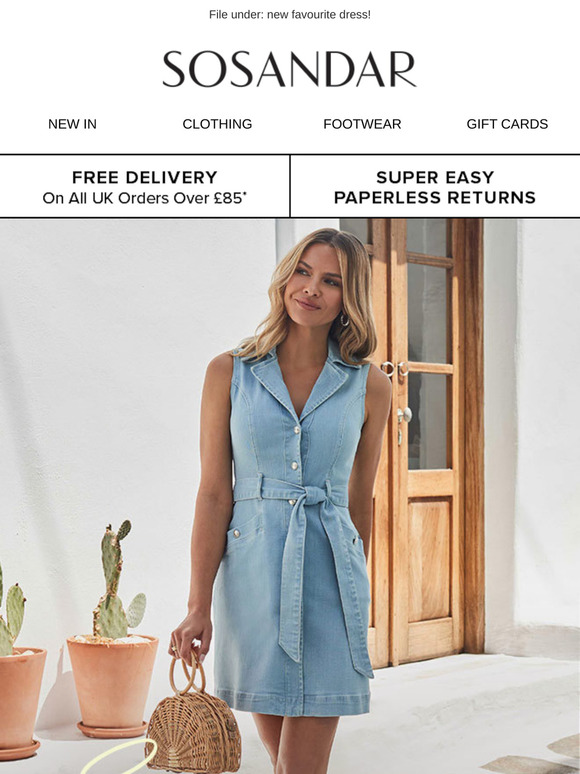 The Summer Denim Dress of Dreams Is HERE >>>