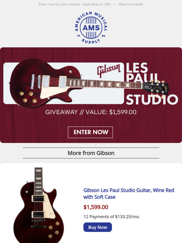 Want to Win a Gibson Les Paul Studio?