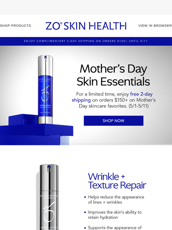 ZO® Mother’s Day Event - Free 2-Day Shipping
