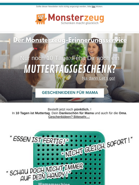 In 10 Tagen ist Muttertag!! Noch kein Geschenk? Hols Dir HIER!!