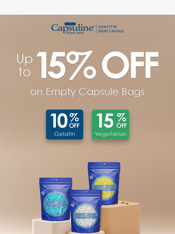 May Special: Up to 15% Off Capsule Bags!