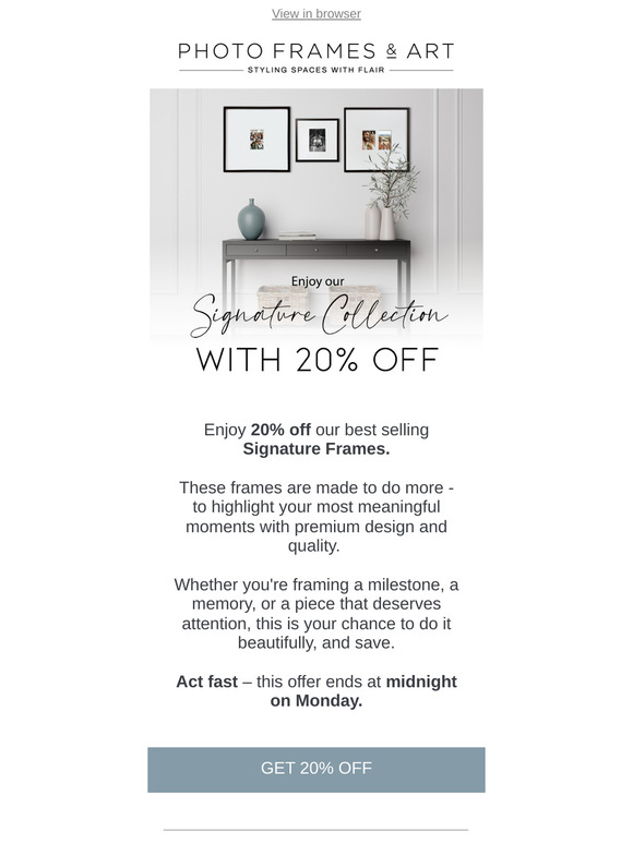20% off our Signature Collection