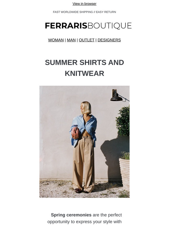 Shirts and knitwear for summer 🌾
