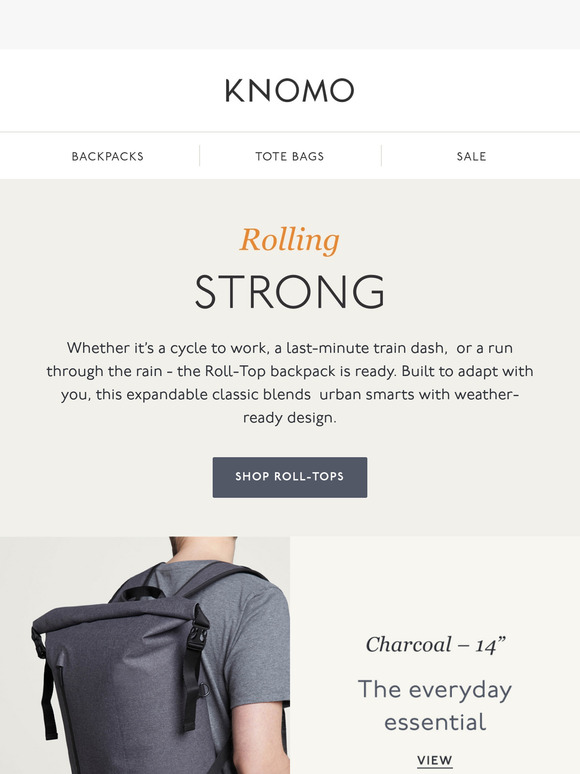 One bag. 3 ways to roll.
