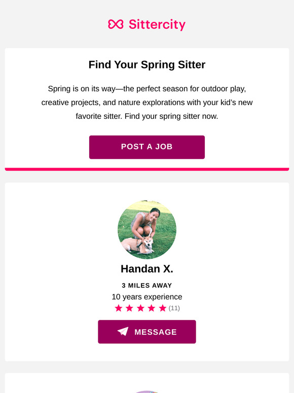 Find a Sitter for Spring
