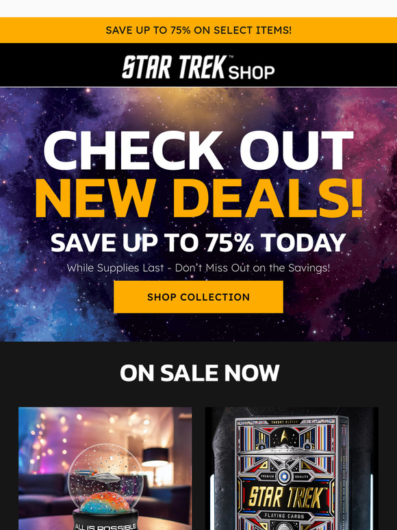 SAVE UP TO 75% 💫 SHOP STAR TREK DEALS