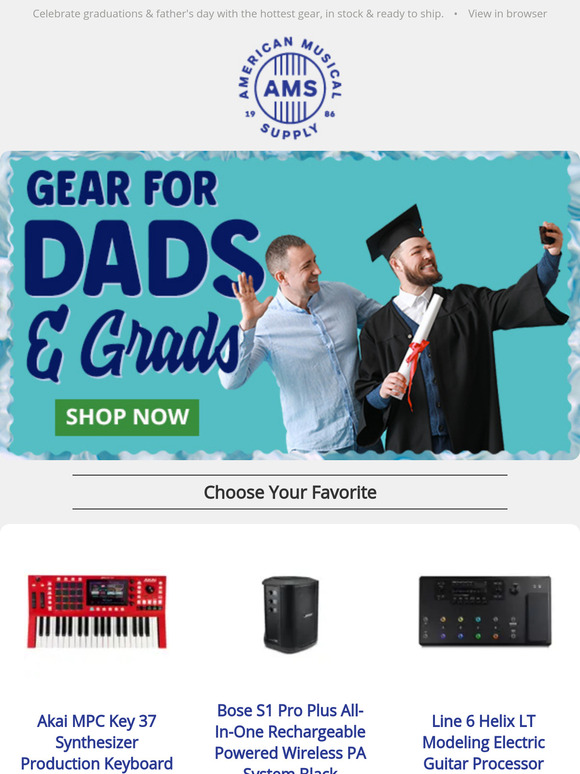 Great Musical Gifts for Dads & Grads!