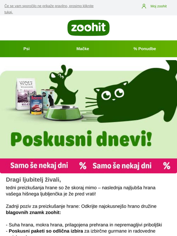 Poskusni dnevi so že skoraj mimo – ne zamudite!