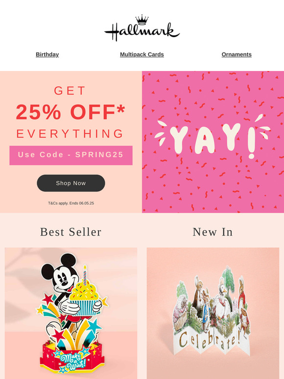 25% OFF EVERYTHING - Bank Holiday Offer