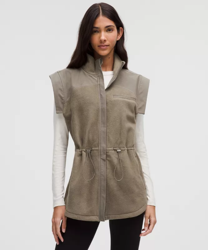 Fleece Cinch-Waist Vest