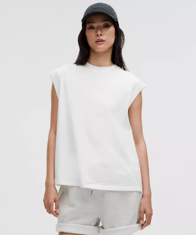 Cotton Jersey Oversized Tank Top
