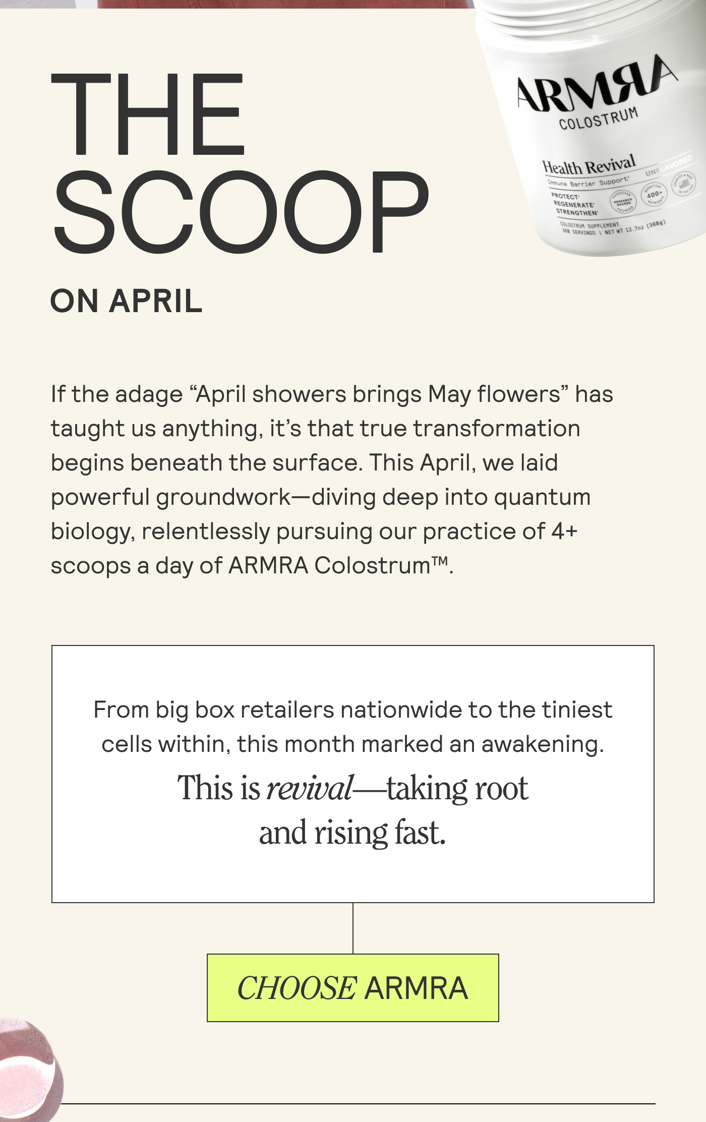 THE SCOOP ON APRIL