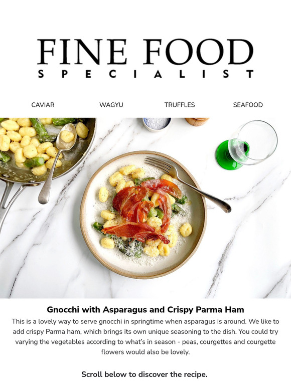 Gnocchi with Asparagus and Crispy Parma Ham