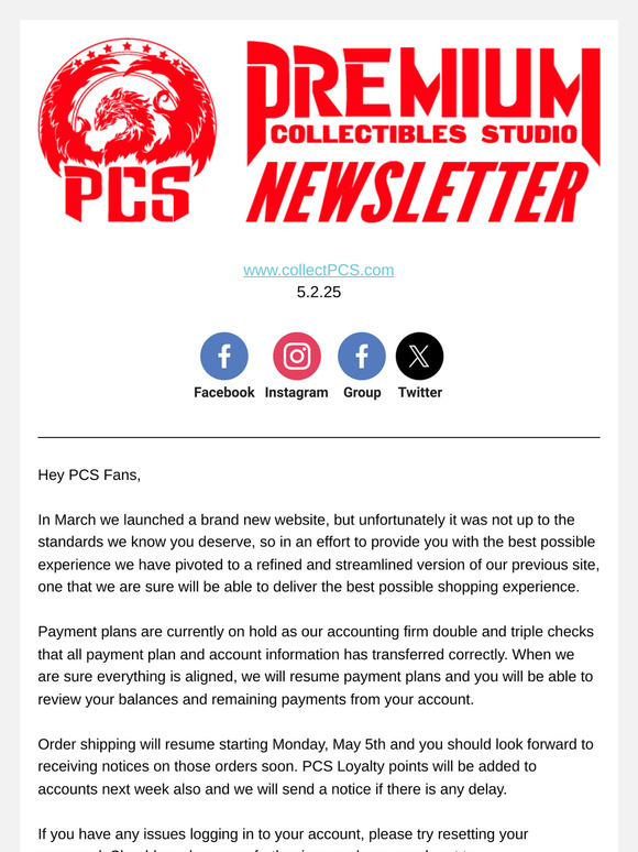 PCS Website Update 5.2.25