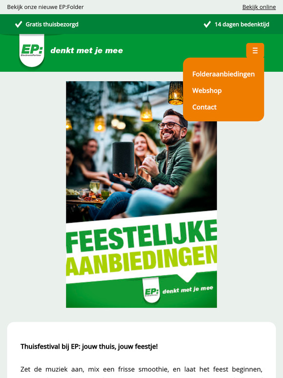Thuisfestival bij EP: jouw thuis, jouw feestje!