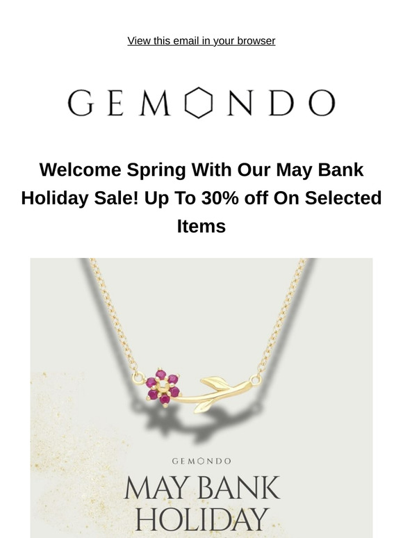 Get 30% off this May Bank Holiday! 🎉