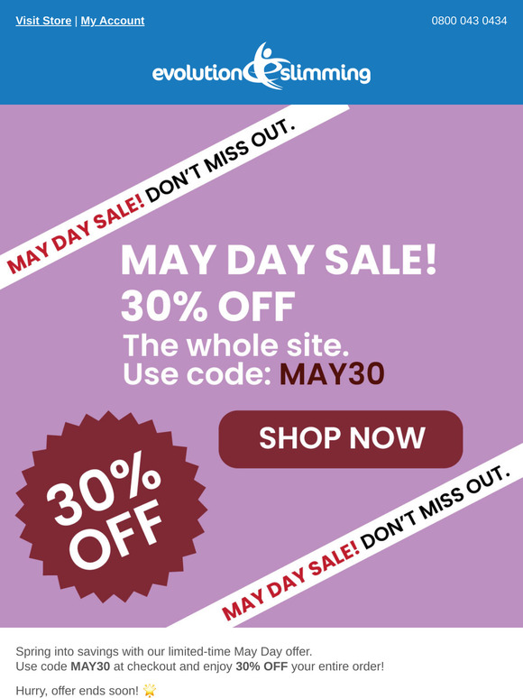 Celebrate May Day with 30% OFF! 🌼