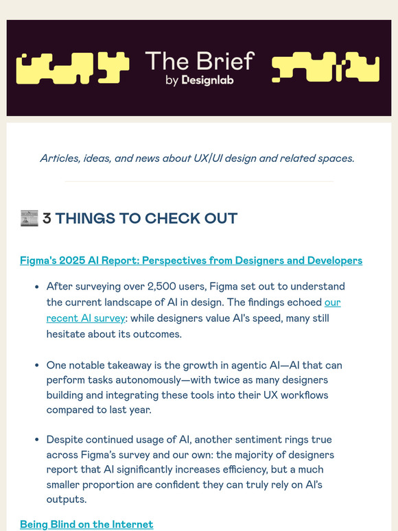 📰 Figma's take on AI in UX, being blind on the internet, and more.