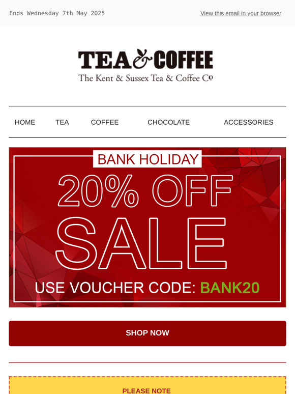 🚀 20% OFF Bank Holiday SALE Now On!