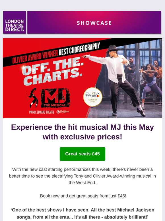 See MJ this May | Great seats at £45