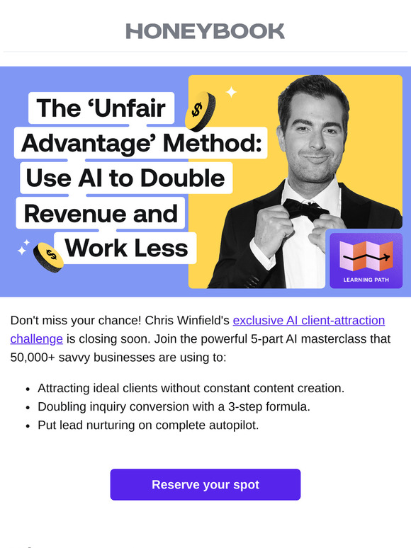🌟 Don't miss out: Use AI to double your revenue and work less