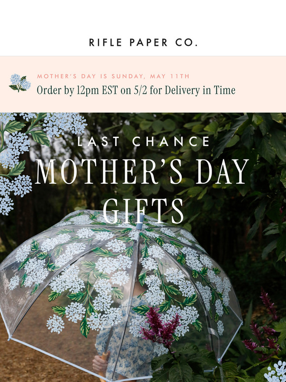 LAST DAY TO ORDER MOM'S GIFTS