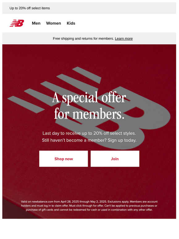 Members receive special offers