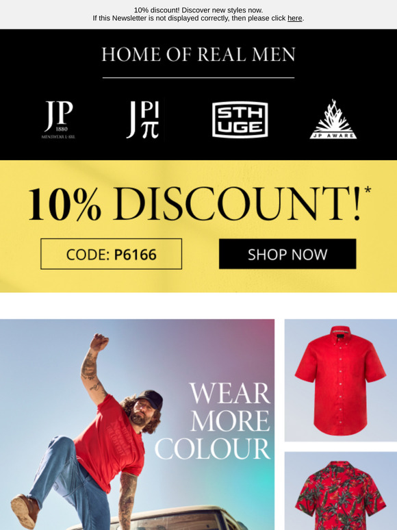 Red – for men with style.