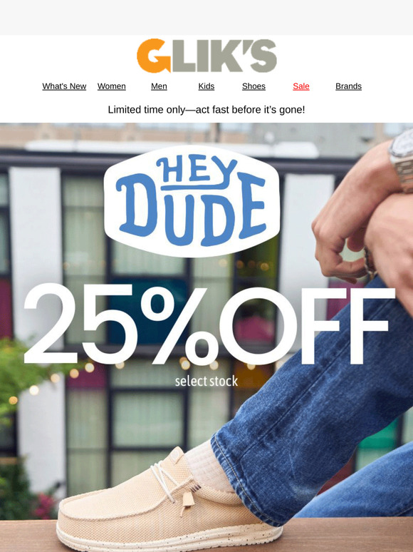 Summer Savings: 25% Off HEYDUDE Shoes!